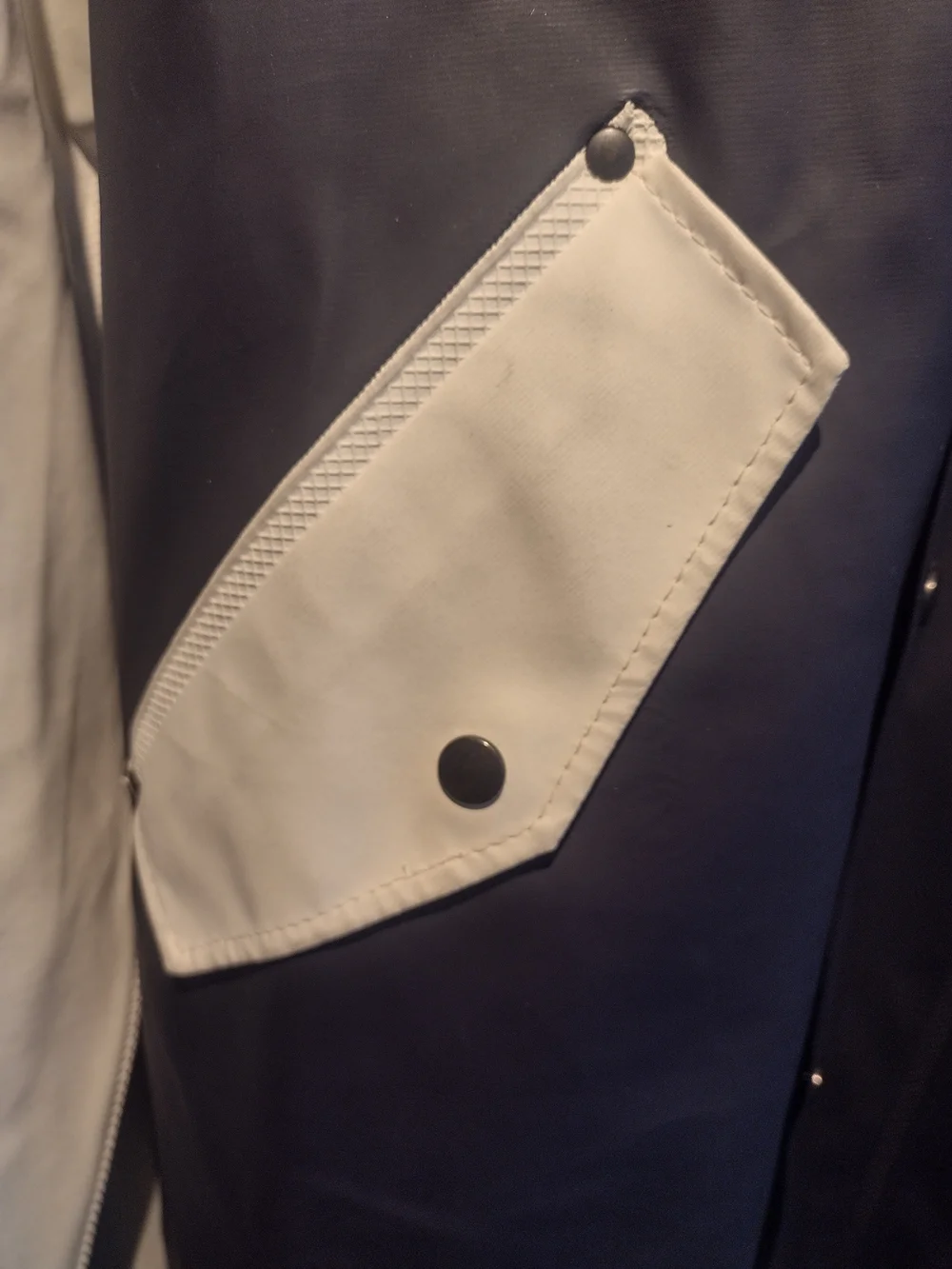 Elka Two-Tone Navy and White Hooded Jacket